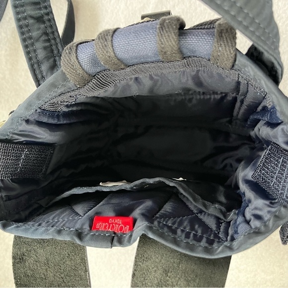 SACAI x Yoshida PORTER NAVY BLUE Mini Tote Bag w/ Crossbody Strap Japan - Picture 14 of 15